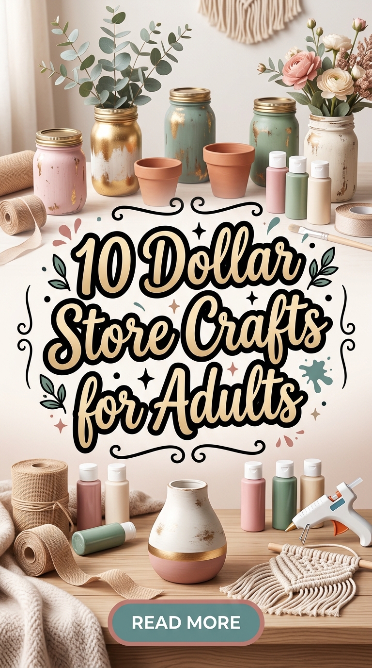 10 Dollar Store Crafts for Adults