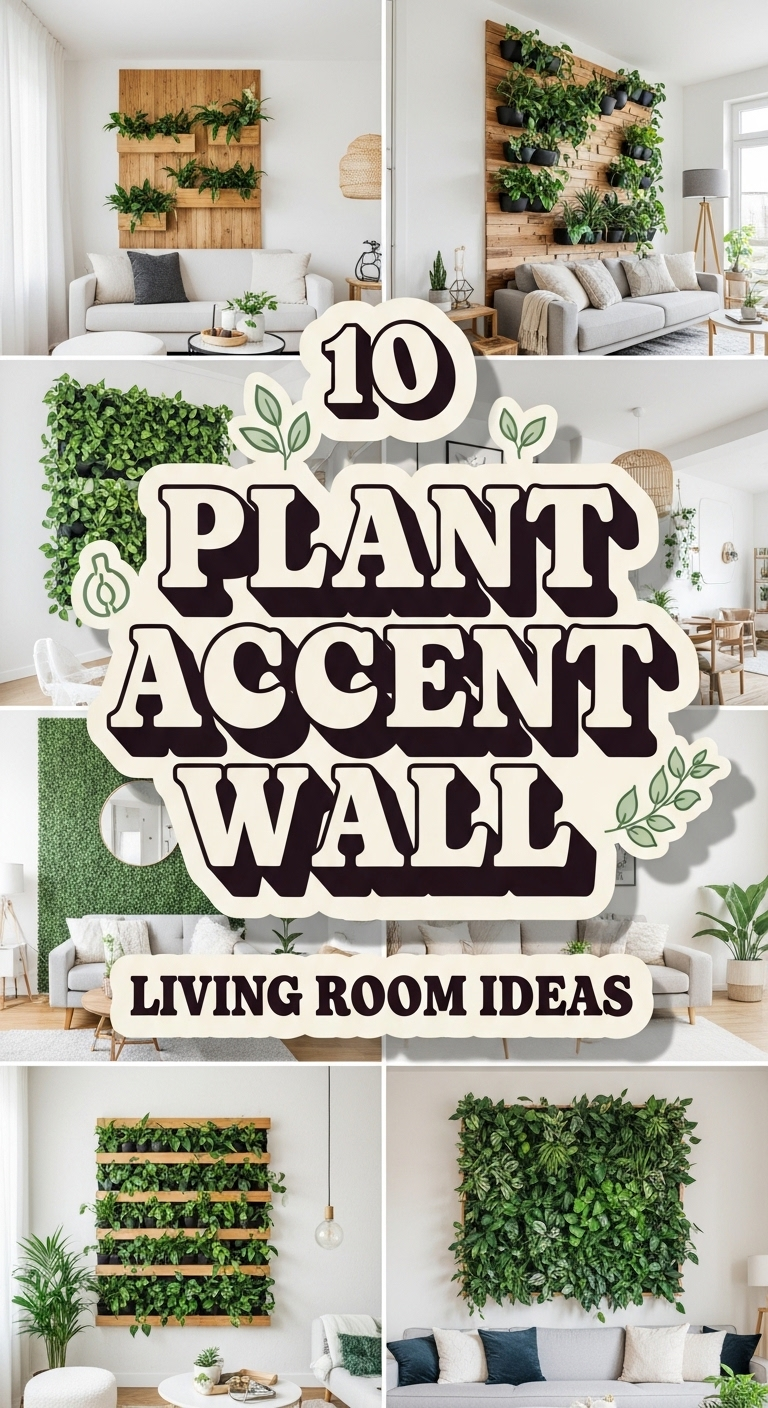 10 Plant Accent Wall Living Room Ideas