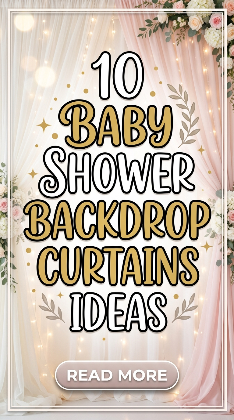 10 Baby Shower Backdrop Curtains Ideas