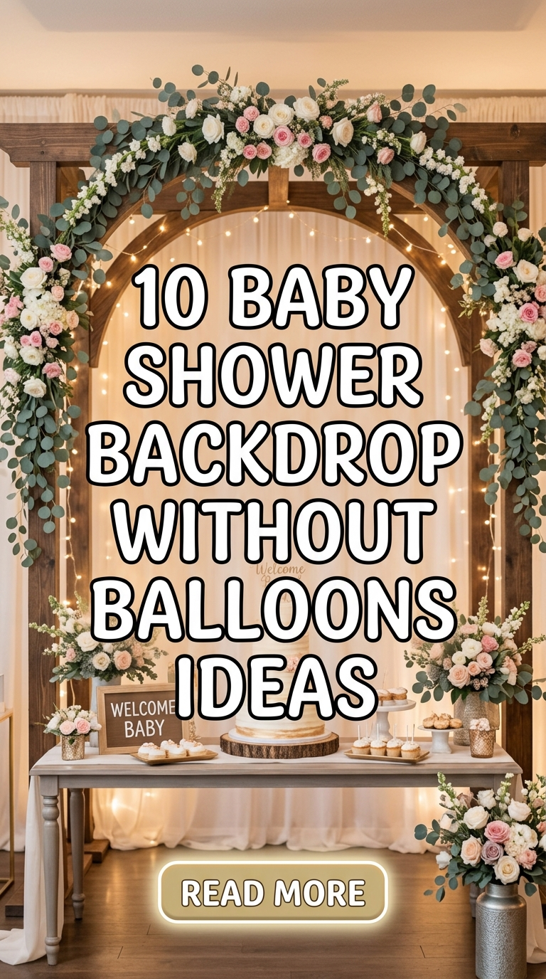 10 Baby Shower Backdrop Without Balloons Ideas