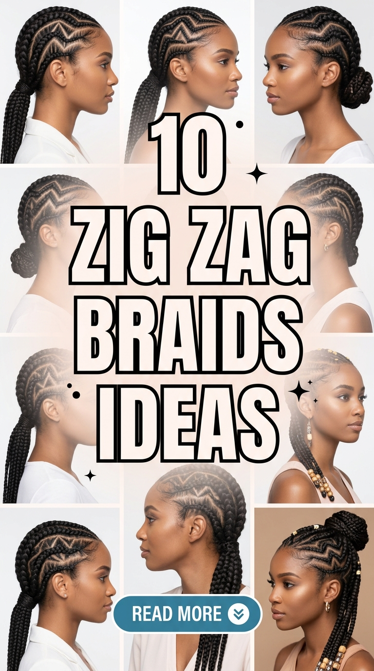 10 Zig Zag Braids Ideas