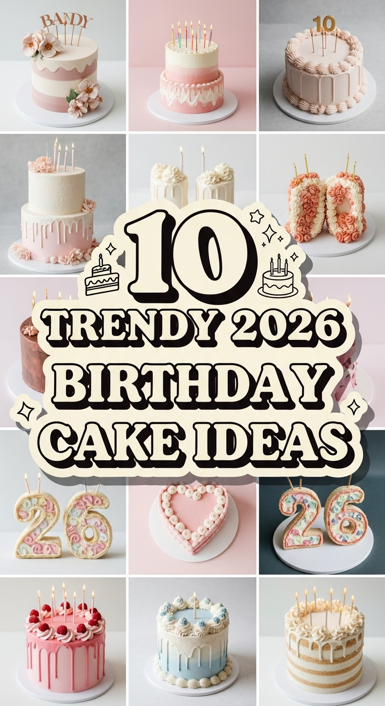 10 Trendy Birthday Cakes 2026