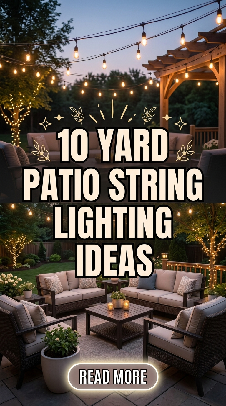 10 Yard Patio String Lighting Ideas