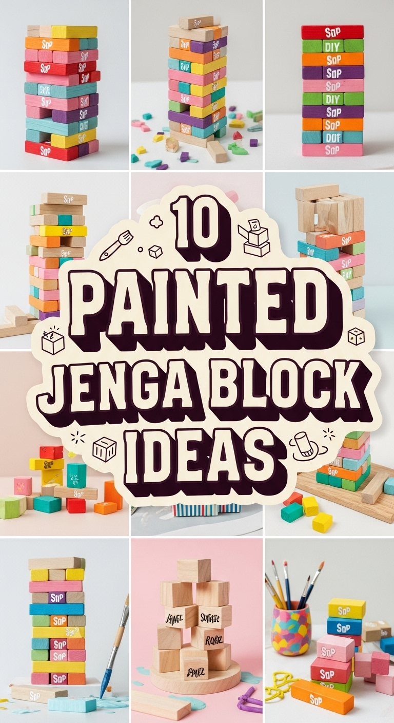 10 Painted Jenga Blocks Ideas