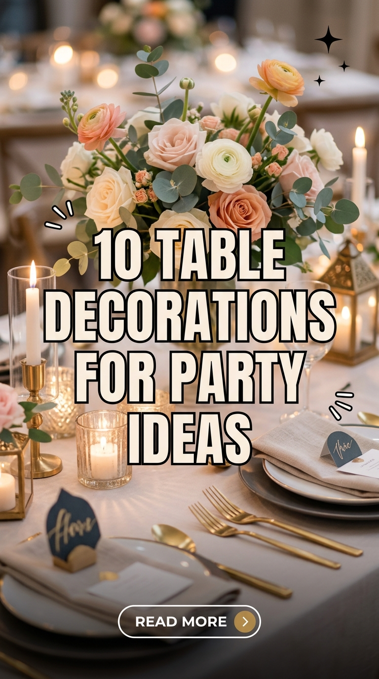 10 Table Decorations For Party Ideas