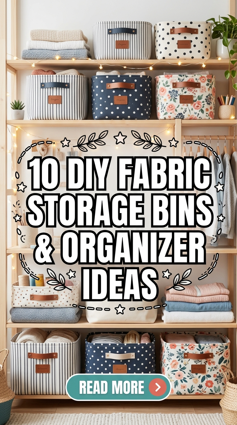 10 DIY Fabric Storage Bins & Organizer Ideas