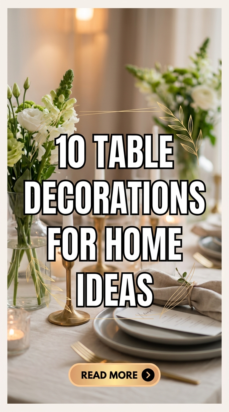 10 Table Decorations For Home Ideas