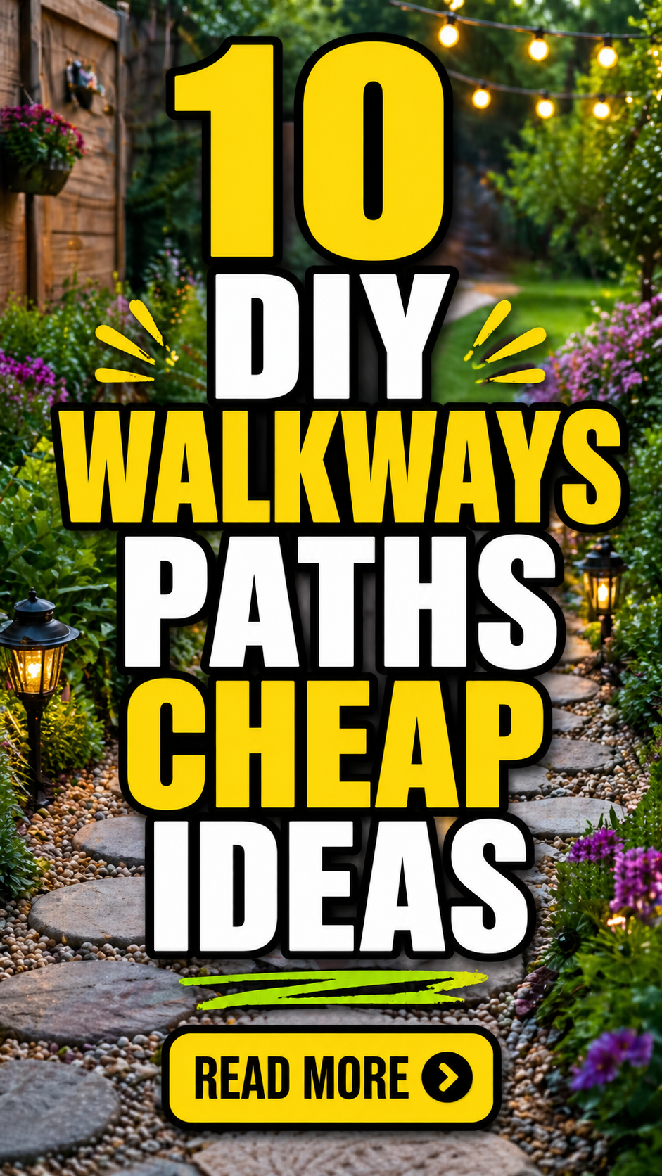 10 DIY Walkways Paths Cheap Ideas
