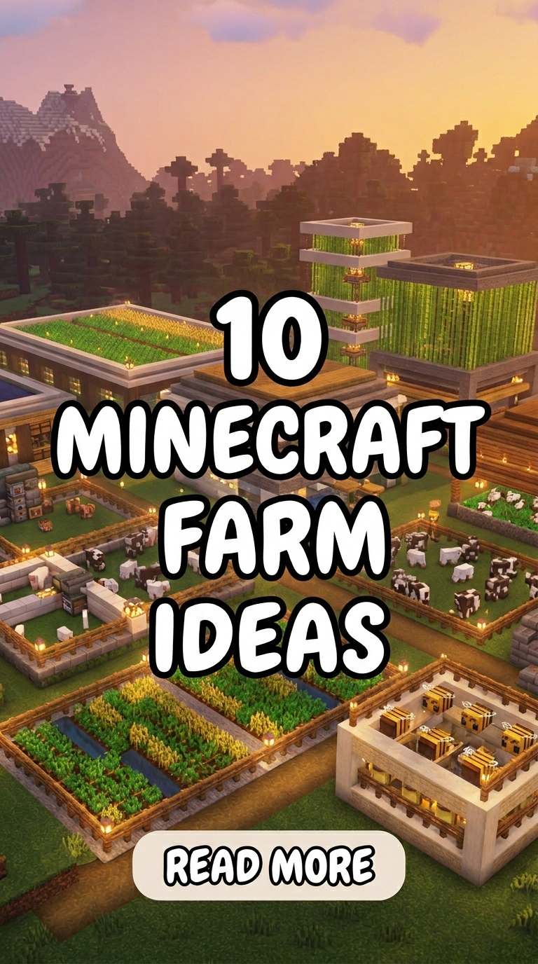 10 Minecraft Farm Ideas