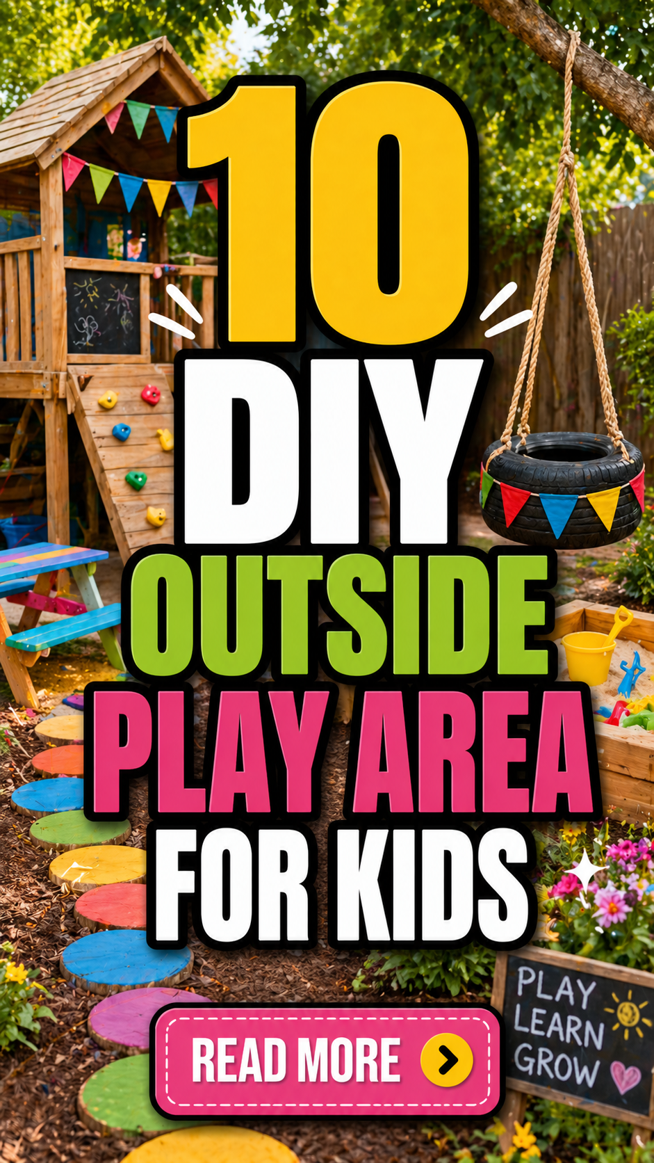 10 DIY Outside Play Area For Kids