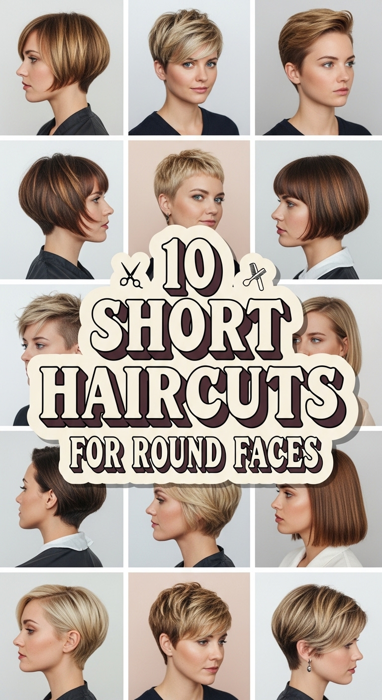 10 Short Haircut Ideas for Round Faces