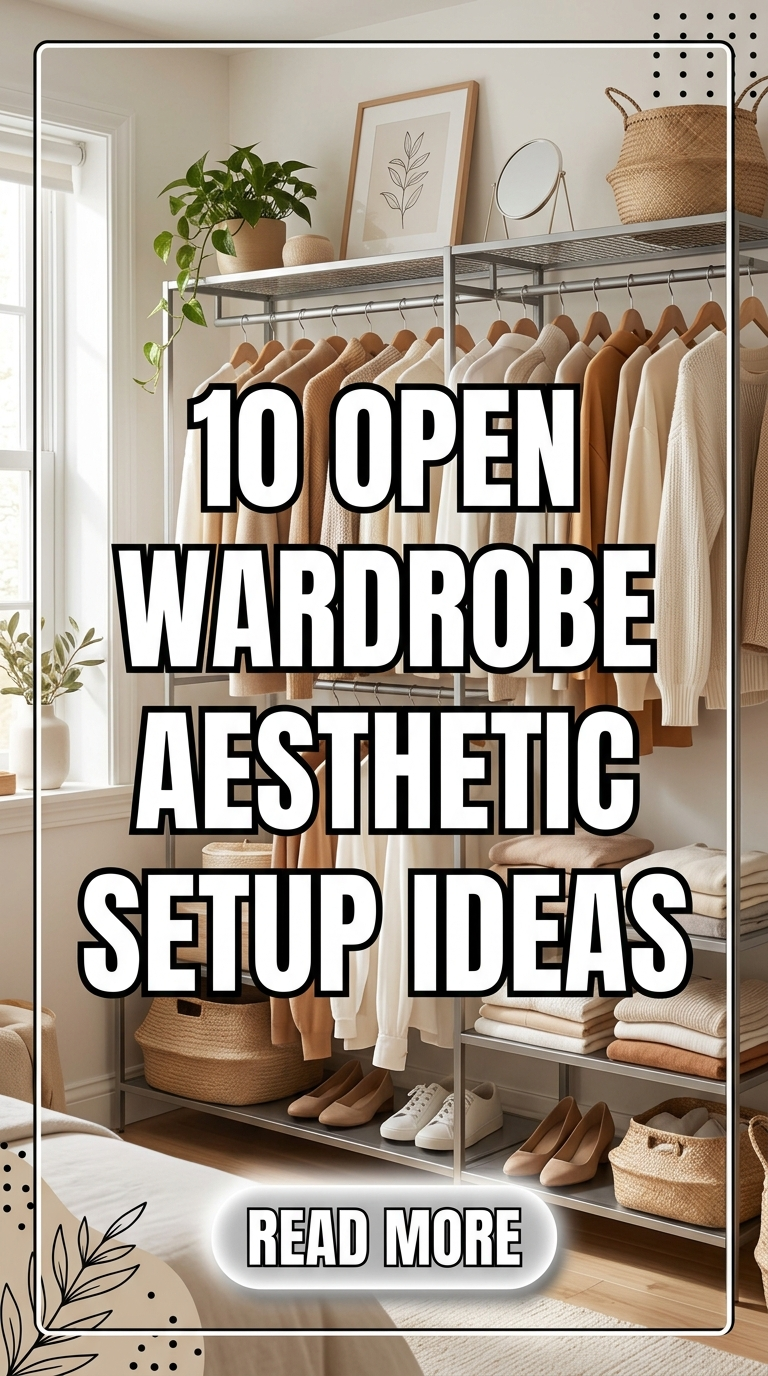 10 Open Wardrobe Aesthetic Setup Ideas
