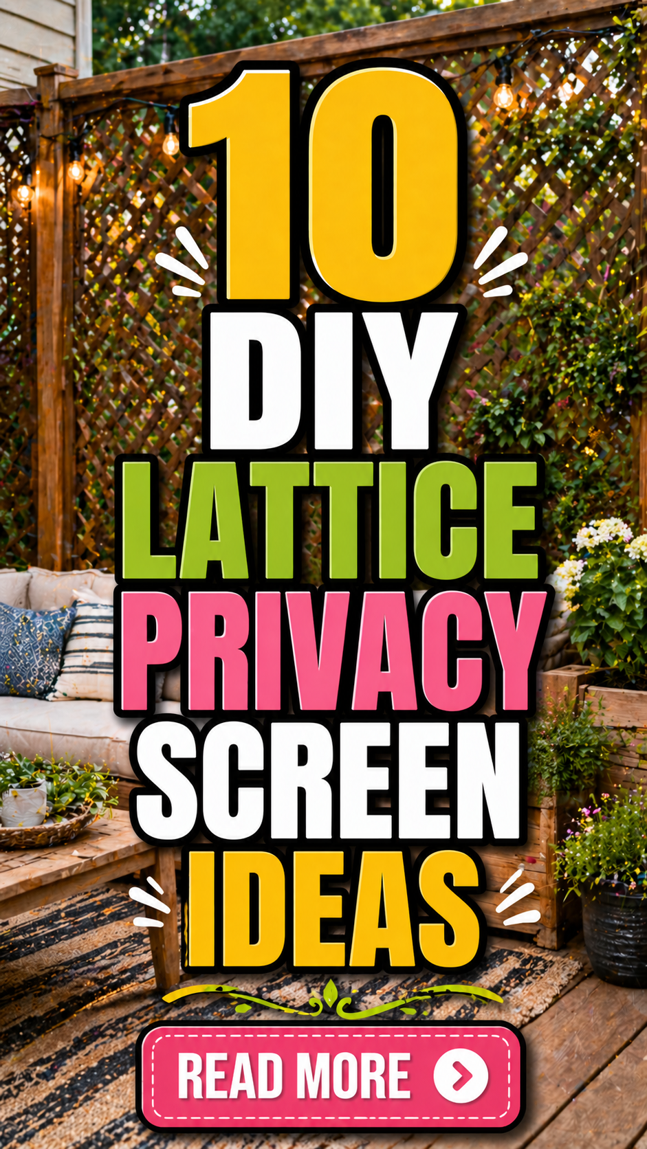 10 DIY Lattice Privacy Screen Ideas