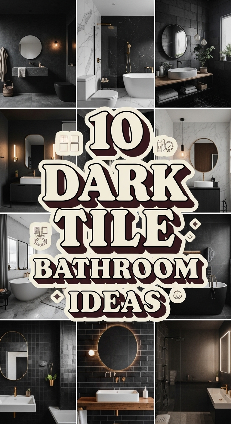 10 Dark Tile Bathroom Ideas
