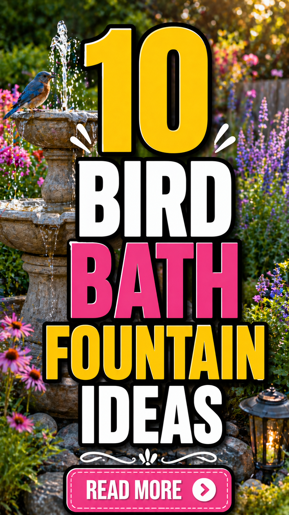 10 Bird Bath Fountain Ideas