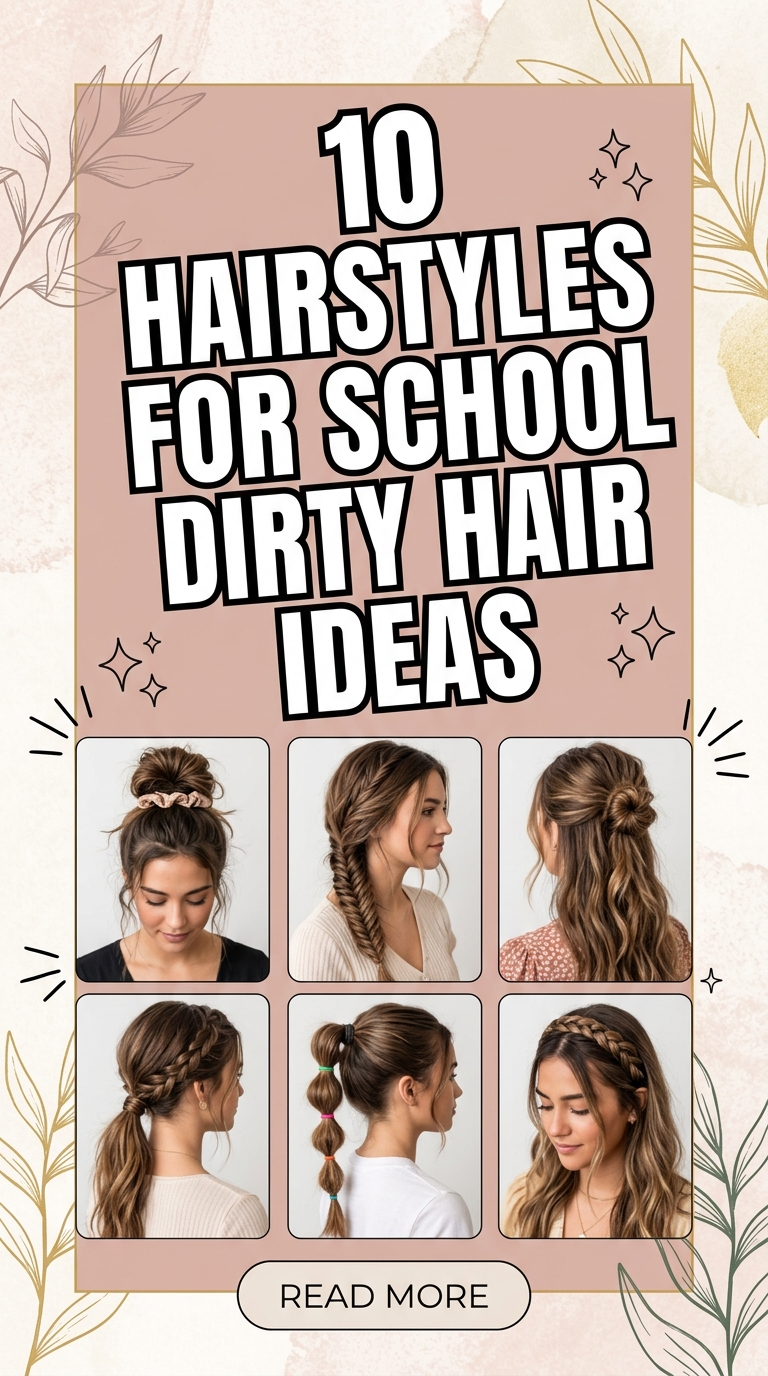 10 Hairstyles For School Dirty Hair Ideas