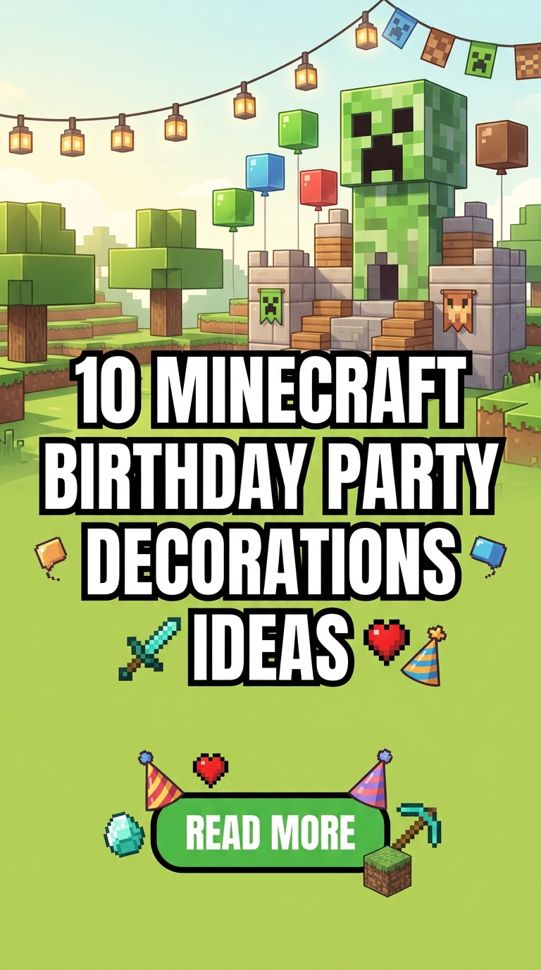10 Minecraft Birthday Party Decorations Ideas