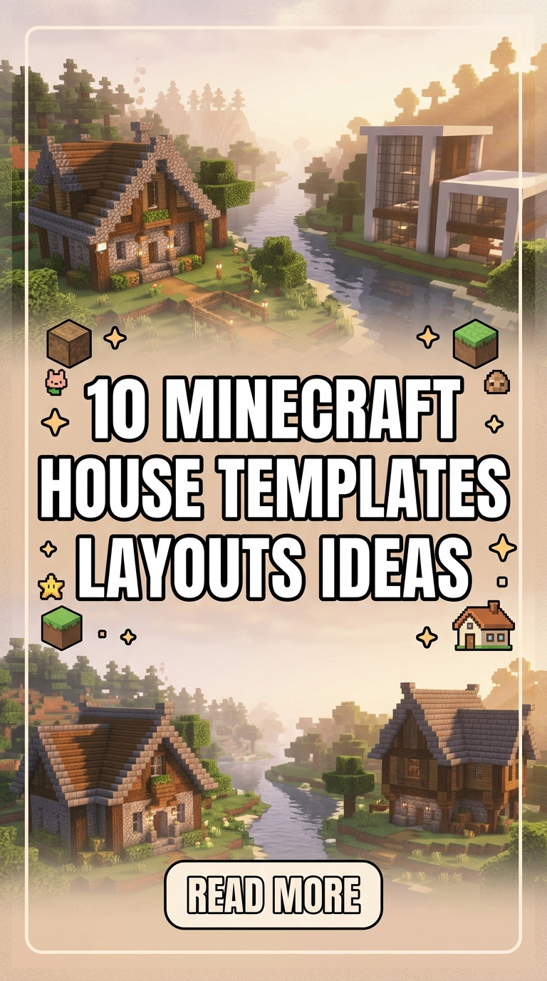 10 Minecraft House Templates Layouts Ideas