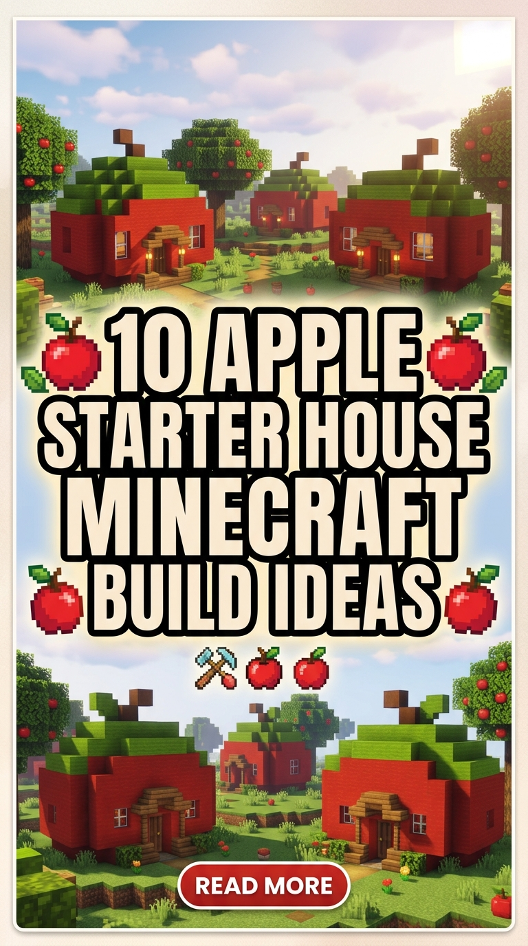10 Apple Starter House Minecraft Build Ideas