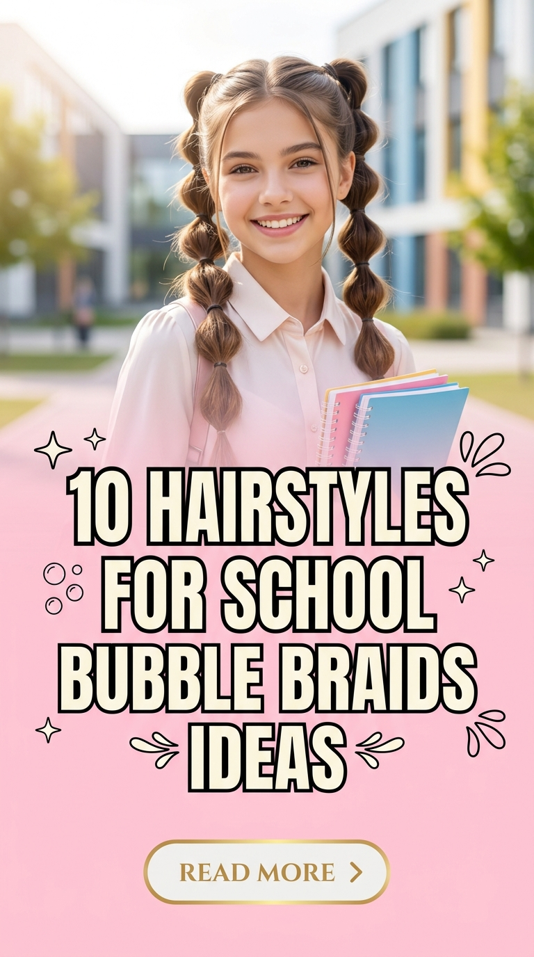 10 Hairstyles For School Bubble Braids Ideas