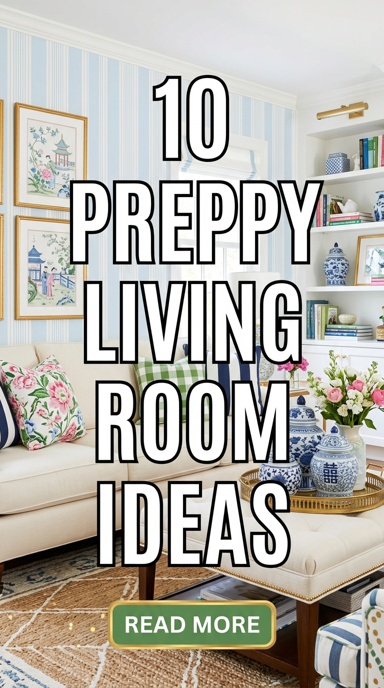 10 Preppy Living Room Ideas