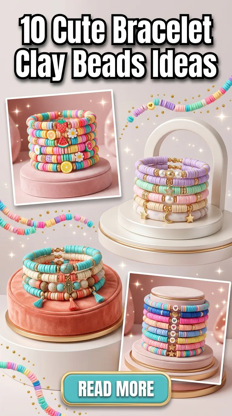 10 Cute Bracelet Clay Beads Ideas
