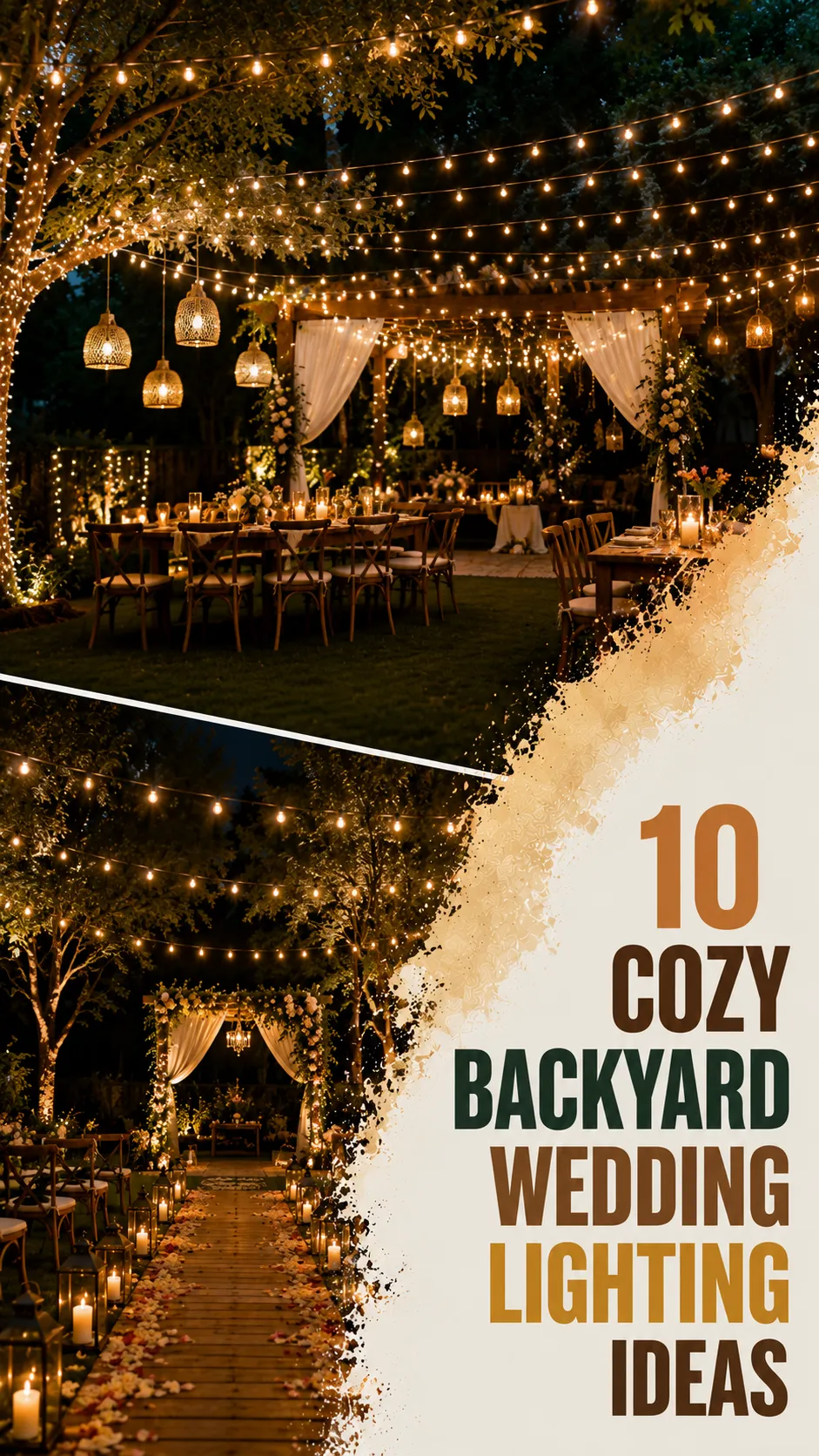 10 Cozy Backyard Wedding Lighting Ideas